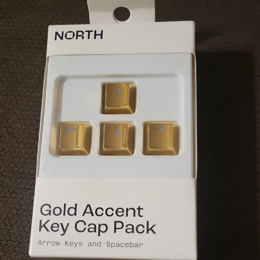 NORTH Tortoise, Gold, and Cheetah Key Cap Set Arrow Keys and Spacebar (4) Packs